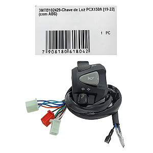 Chave de Luz Zouil PCX 150A 2019 a 2022 com ABS