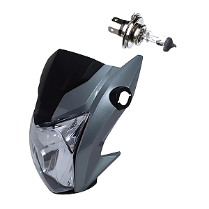 Farol Comp Prata Metalico Titan 160 EX 2019 Sportive+Lampada