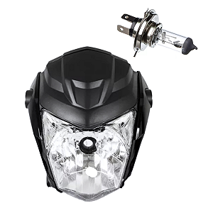 Farol Comp C/Carenagem Preto Fan 160 2022 Sportive + Lampada