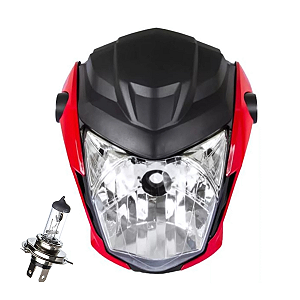Farol Comp C/Carenagem Vermelho Sportive Fan 160 22+Lampada