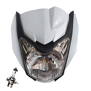 Farol Comp C/Carenagem Branco Sportive Fazer 13/21 + Lampada
