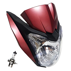 Farol Completo Vermelho Sportive Fazer 150 19/22 + Lampada