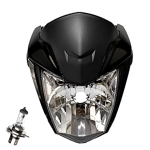 Farol Comp Preto Injetado Sportive Titan 160 22/23 + Lampada