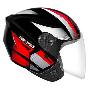Capacete EBF Spark Jet Square Preto e Vermelho