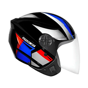 Capacete EBF Spark Jet Square Preto / Azul