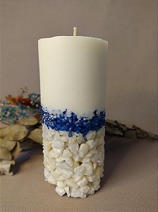 Vela com base de pedras Nectarina G