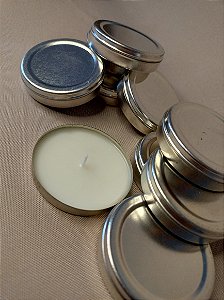 Mini vela latinha 20g - 50 Unidades - Personalize