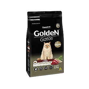 Ração Golden para Gatos Adultos Castrados Sabor Carne 1 Kg