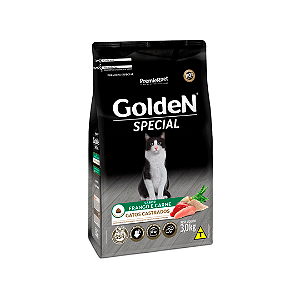 Ração Golden Special para Gatos Castrados Sabor Frango e Carne 3 Kg
