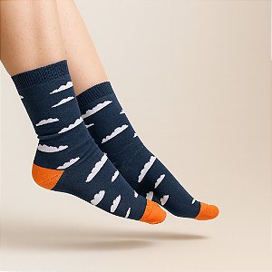 Meia Divertida Masculina Nuvem