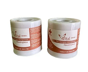 FITA MICROPOROSA HIPOALERGENICA 5cm x 10m BEGE - VITAL