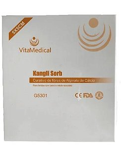 CURATIVO DE ALGINATO DE CÁLCIO E SÓDIO 05CM X 05CM -KANGLI SORB