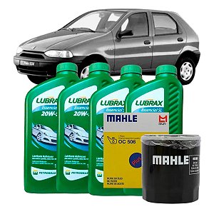 Kit 4 Litros Óleo Fiat Palio Fiasa 1.0 20w50 E Filtro Oleo