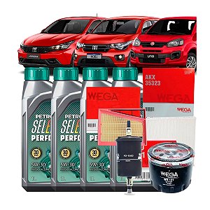 Kit Troca de Óleo 5W30 Argo Uno Mobi 1.0 Firefly