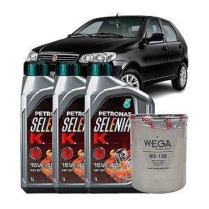 Kit Troca de Óleo 15W40 Fiat Palio Siena Fire 1.0