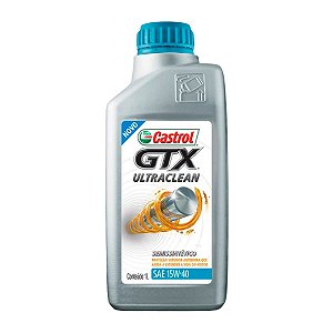 Óleo Motor Castrol GTX Ultraclean 15W40 Semissintético 1L Anti-Borra