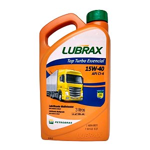 Óleo Diesel Lubrax Top Turbo Essencial 15W40 Mineral Galão 3L API CI-4