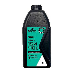 Óleo Motor Karter Super K 15W40 Semissintético 1L API SL Gasolina Etanol Flex GNV