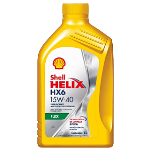 Óleo de motor SHELL 15W40 Helix HX6 Flex SL