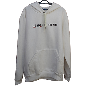 Moletom Carlo Acustis Off-White Com Capuz