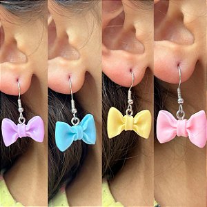 Brinco Divertido / Brincos fofos de Laço várias cores