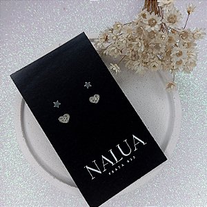 Duo - Estrela & Coraçãozinho Cravejado