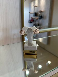 BRINCO ZIRCONIA E PEROLA FLOR