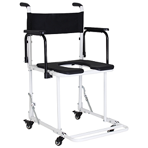 Cadeira de Banho Sanitário Higiênica Dobrável 44 cm 150 kg