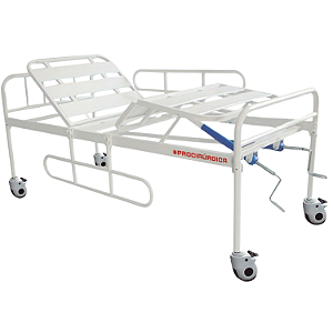 Cama Fowler Hospitalar Manual Com Elevação 2 Movimentos 5 Posições Para Obesos Suporta Até 180 kg Procirúrgica