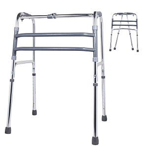 Andador 3 Barras Dobrável Alumínio Idoso Fixo Articulado 130 kg