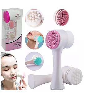 Escova De Limpeza Facial Massageadora 2 Em 1