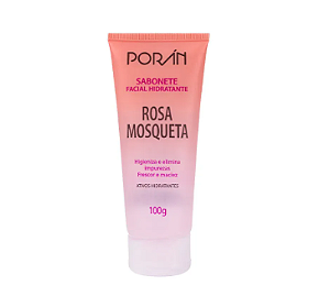 Sabonete Facial Rosa Mosqueta 100g Hidratante - Poran