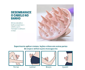 Escova Massageadora Couro Cabeludo - cores sortidas