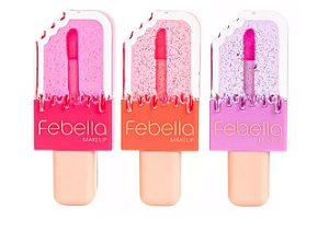 Lip Gloss Picolé com Glitter - Febella