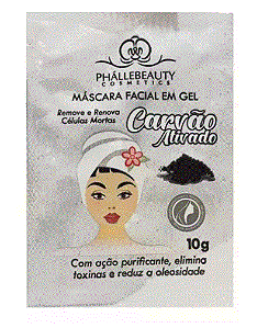 Máscara Facial Esfoliante Carvão Ativado 10g- Phállebeauty