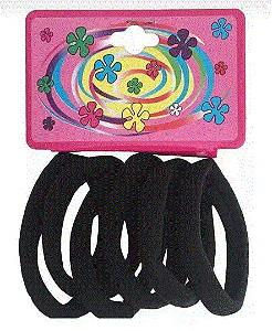 Xuxinha de cabelo preta kit c/6