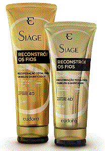 Kit Shampoo + Condicionador  Reconstrói os fios - Eudora Siage