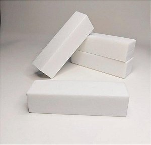 Lixa de unha bloco branco