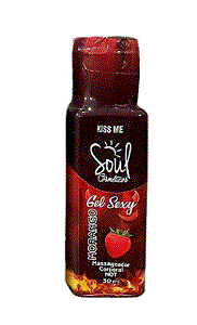 Gel Sexy Massageador Morango 30ml - Soul Cosméticos