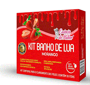 KIT BANHO DE LUA MORANGO ESSENCIA DA MULHER