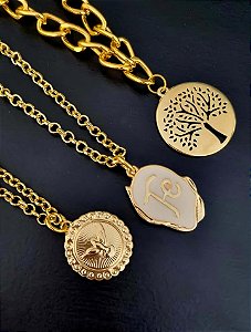 Kit com 3 colares - religioso