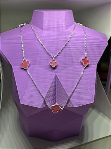 Colar Pingente VF Rosa Madreperola