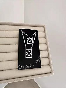 Escapulário masculino estrela de Davi