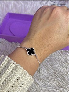 Pulseira trevo preta