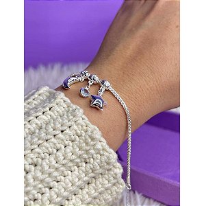 Pulseira patuá céu com 3 pingentes