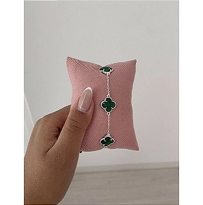 Pulseira VF verde e prata