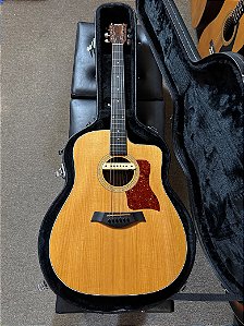 Violão Taylor 210ce regulado cordas elixir com hardcase com LrBaggs m1 ativo
