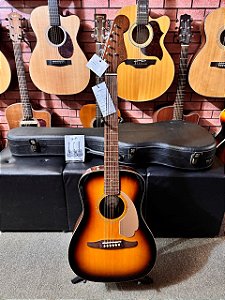 Violão Fender Malibu Parlor aço elétrico novo