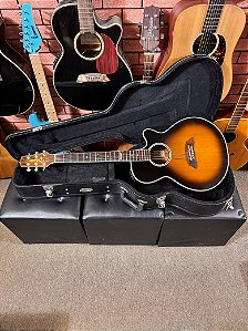 Violão Takamine japonês DSP110 elétrico regulado com case