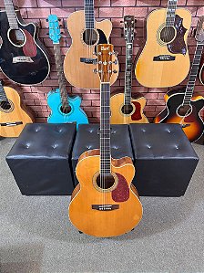 Violão Cort Jumbo Cj5x fishman Plus t tampo sólido regulado